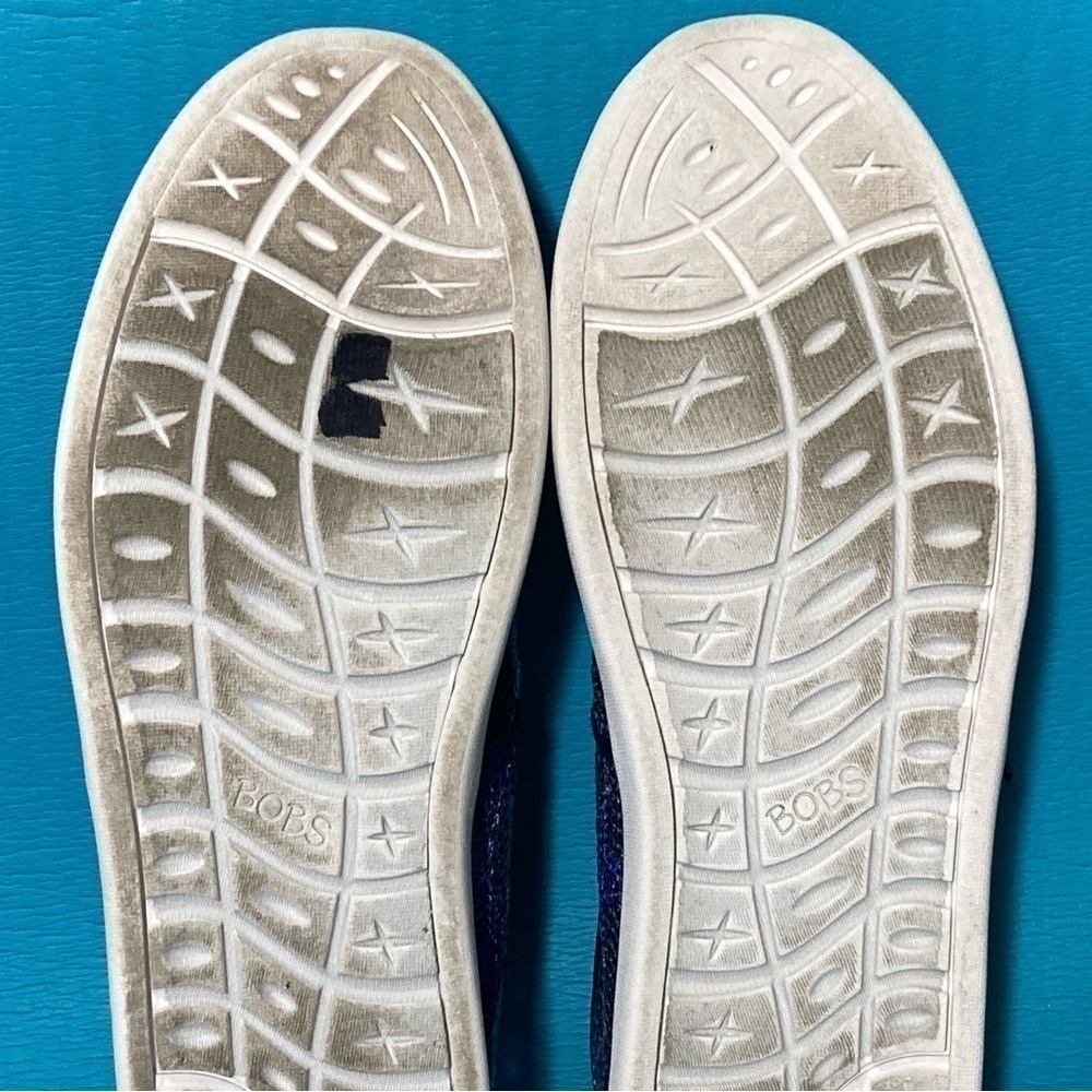 Bobs by Skechers Women's Purple/Blue Glitter Slip On Flat Casual Shoes Size 6.5 - Picture 9 of 11